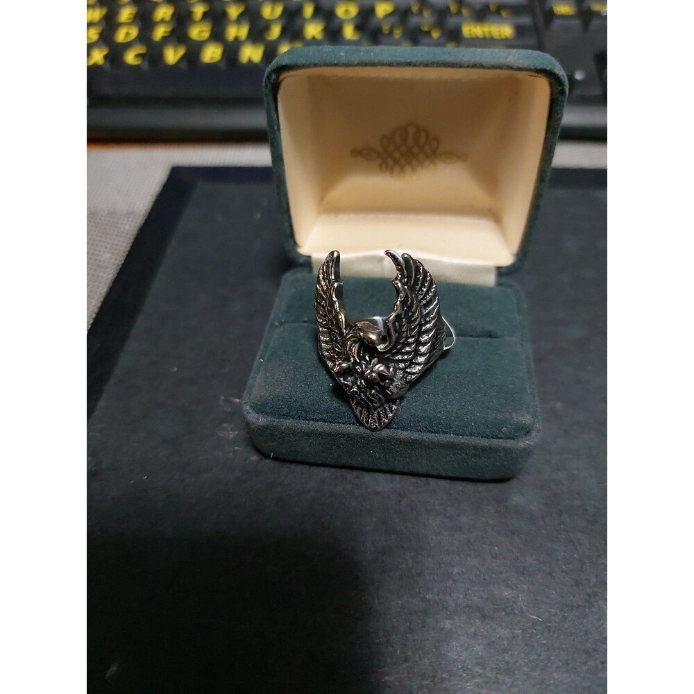 Stainless steel Lg Eagle Ring sz 9